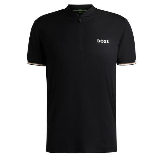 Men`s Pariq TOC Ripstop Tennis Polo HUGO BOSS S BLACK