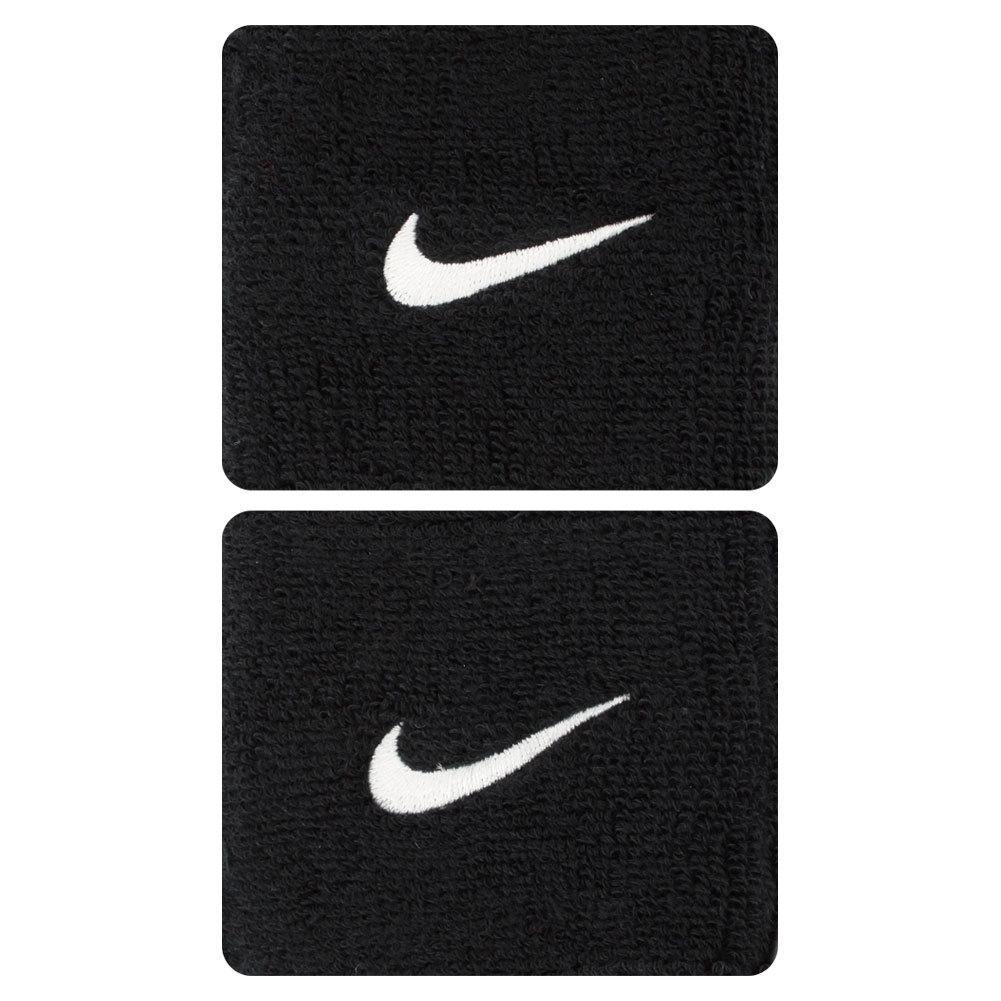 Swoosh Tennis Wristbands WOMENS APPAREL NIKE BLACK/WHITE