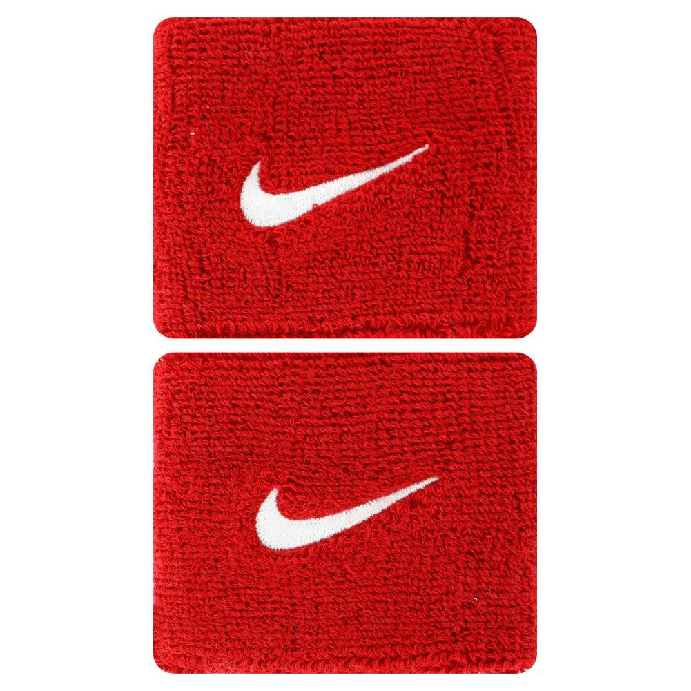 Swoosh Tennis Wristbands WOMENS APPAREL NIKE 601_VARS_RED/WH