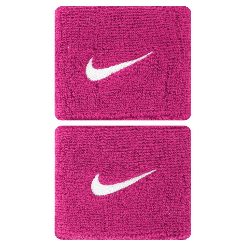 Swoosh Tennis Wristbands WOMENS APPAREL NIKE 639_VIVID_PINK/WHT