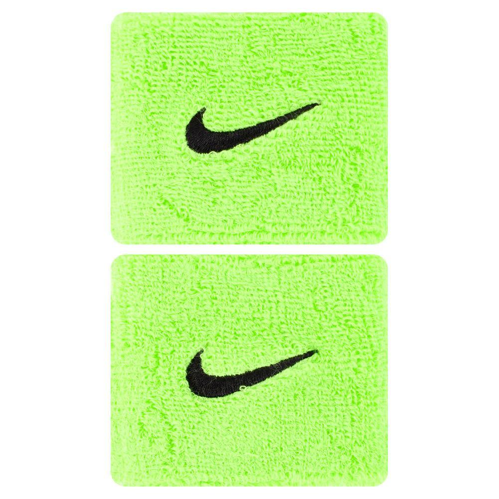 Swoosh Tennis Wristbands WOMENS APPAREL NIKE 710_ATOMIC_GN/BK