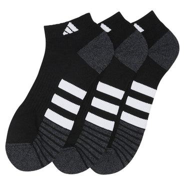 Men`s Cushioned 3.0 3 Pack Low Cut Tennis Socks Black and White SOCKS ADIDAS