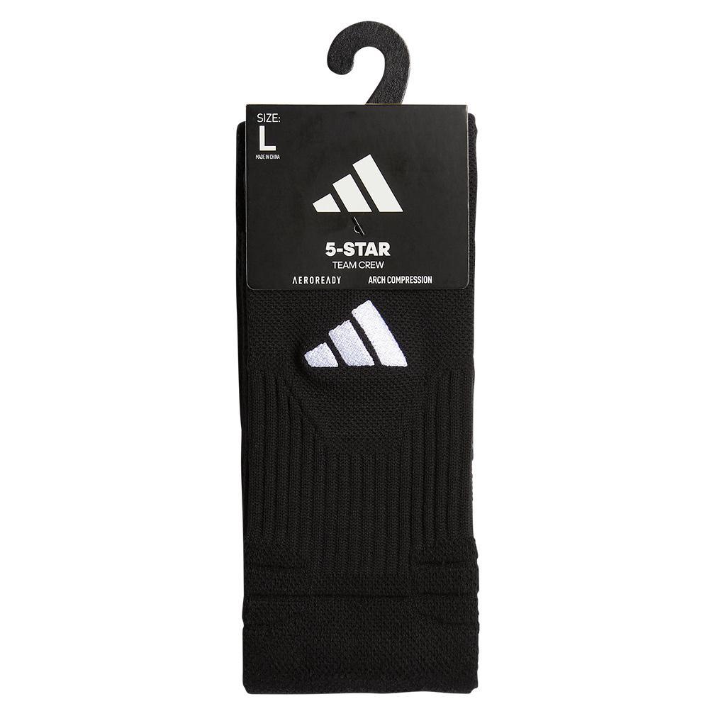 5-Star Team 2.0 Crew Socks Black and White Womens Apparel ADIDAS