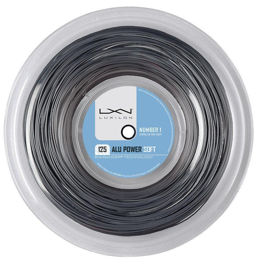 ALU Power Soft 17G Tennis String Reel Silver Strings LUXILON Gray