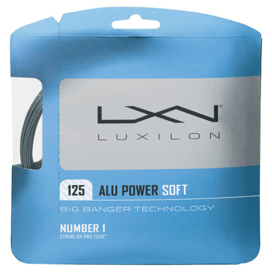 ALU Power Soft 17G Tennis String Silver Strings LUXILON Gray