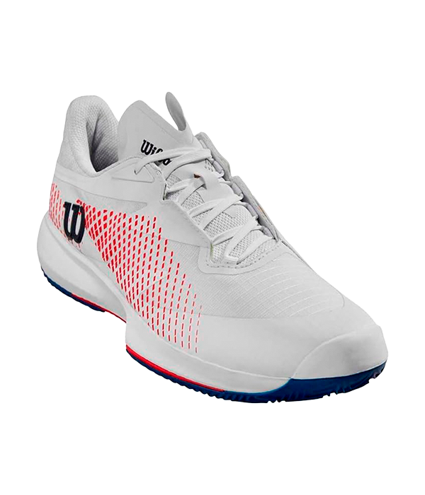 Wilson Kaos Swift 1.5 Clay 2024 White/D V Blue/Wilson Red Padel Shoes Zapatillas Wilson 40 2/3