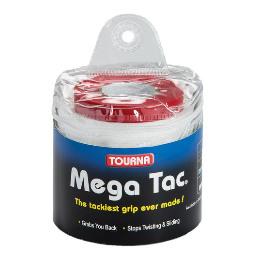 Mega Tac 30 Pack Tennis Grip White Grips TOURNA white