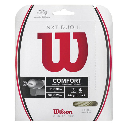 NXT Duo II (NXT 16/Luxilon Adrenaline 125) Tennis String Strings WILSON White