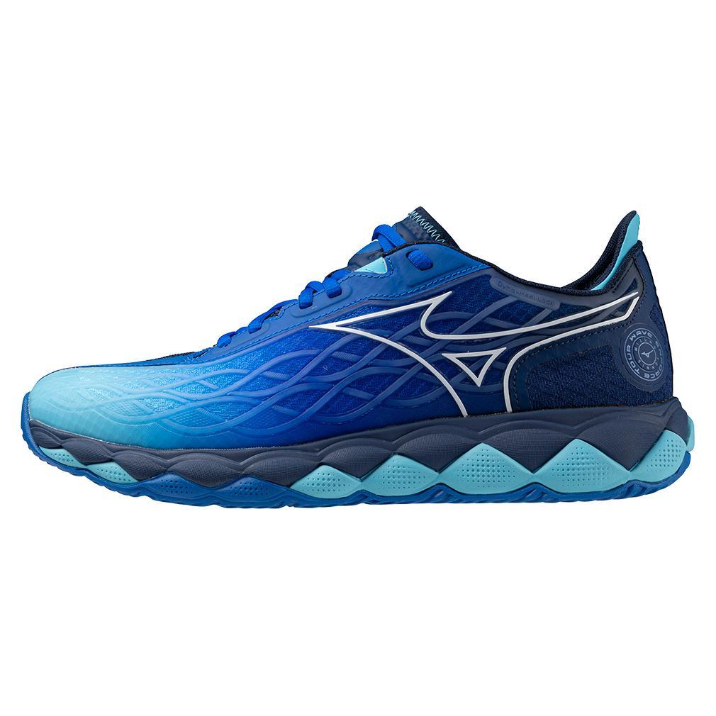 Mens Wave Enforce Tour AC Tennis Shoes Mugen Blue and White TOURNAMENT GEAR MIZUNO 7.5