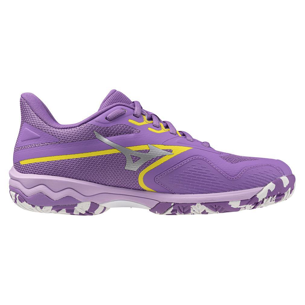 Womens Wave Exceed Light 2 AC Tennis Shoes Bellflower and White Womens Shoes MIZUNO
