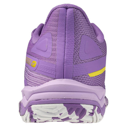 Womens Wave Exceed Light 2 AC Tennis Shoes Bellflower and White Womens Shoes MIZUNO