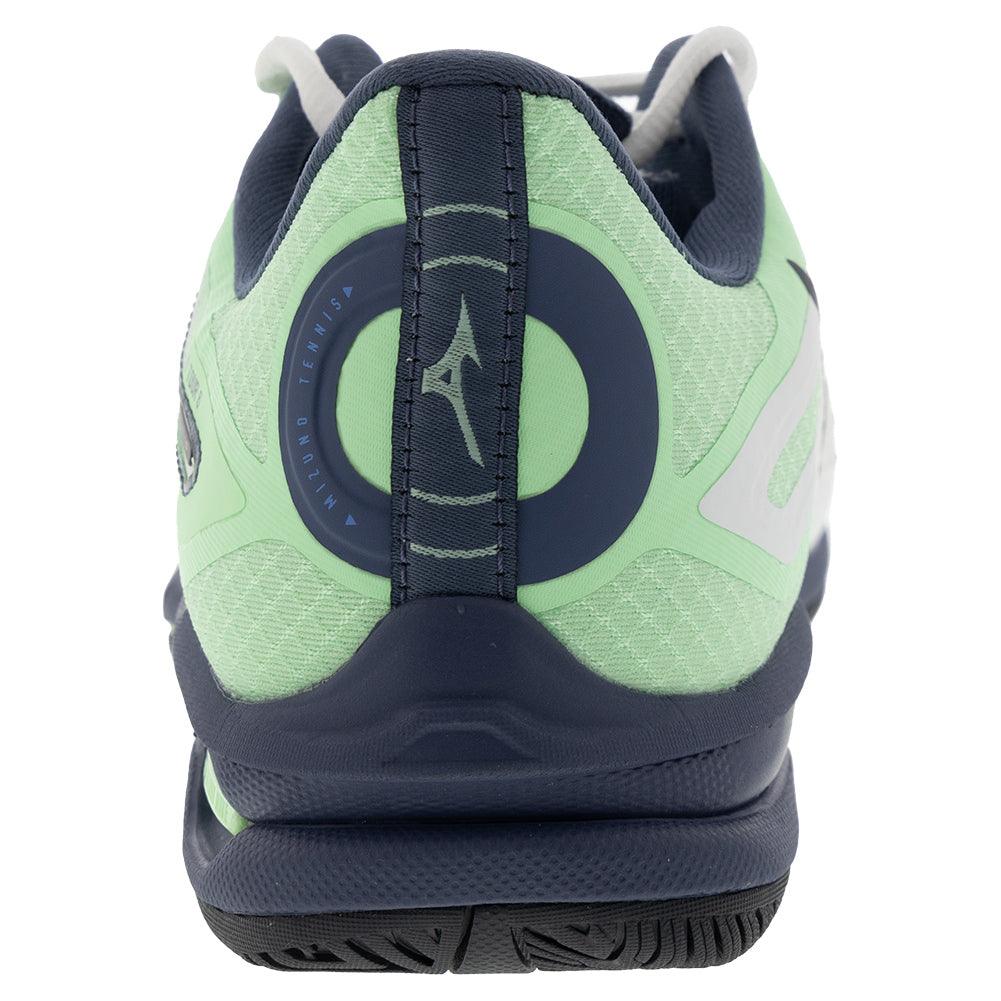 Men`s Wave Exceed Tour 6 Tennis Shoes White and India Ink MIZUNO
