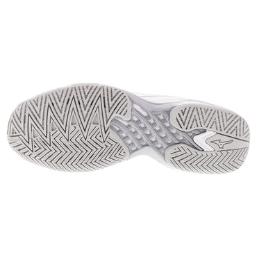 Women's Wave Exceed Tour 6 AC Tennis Shoes White and Silver Womens Shoes MIZUNO 6.5