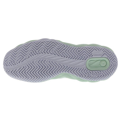 Women`s Wave Enforce Court Tennis Shoes White and Frontier Blue MIZUNO