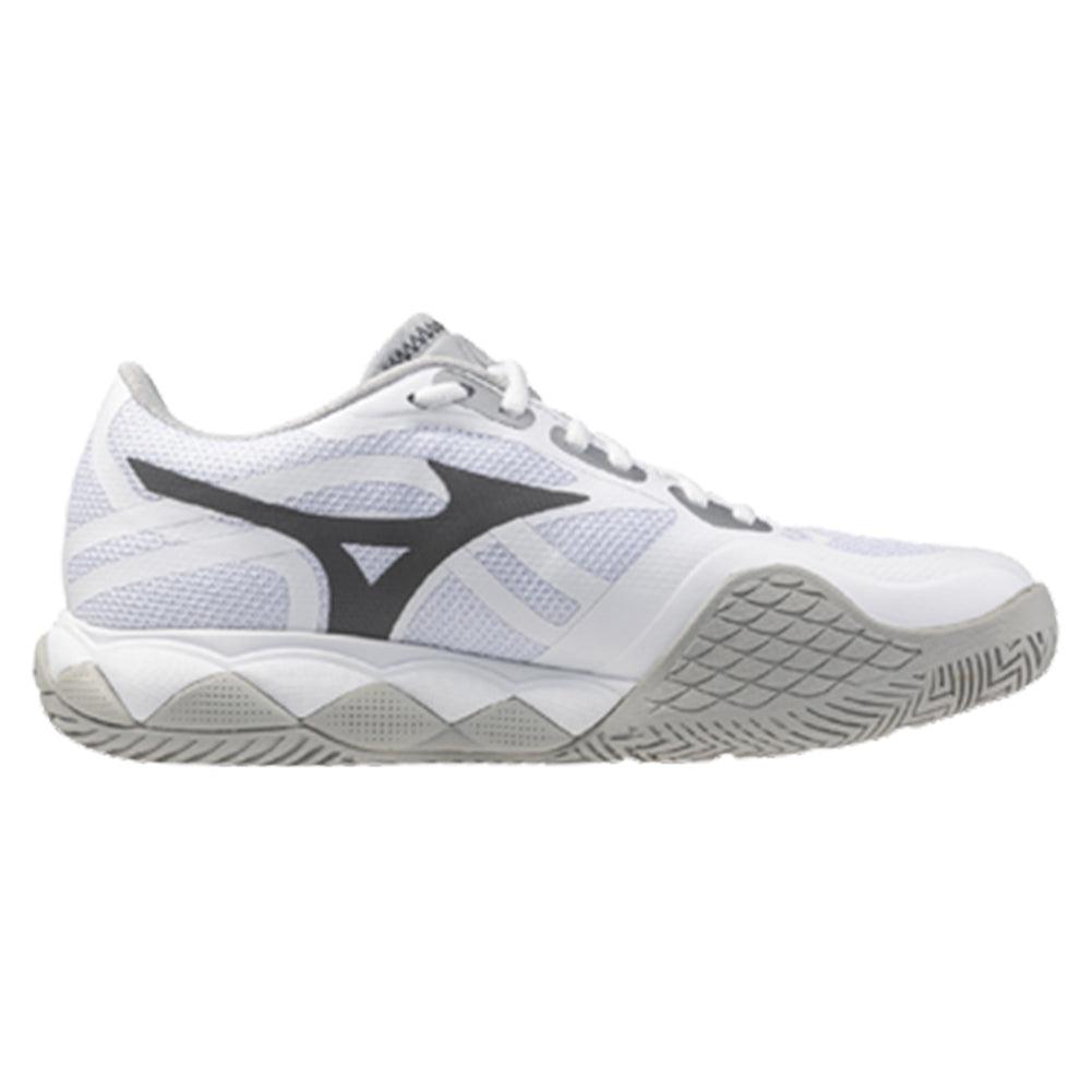 Women`s Wave Enforce Tour 2 Tennis Shoes White and Silver MIZUNO