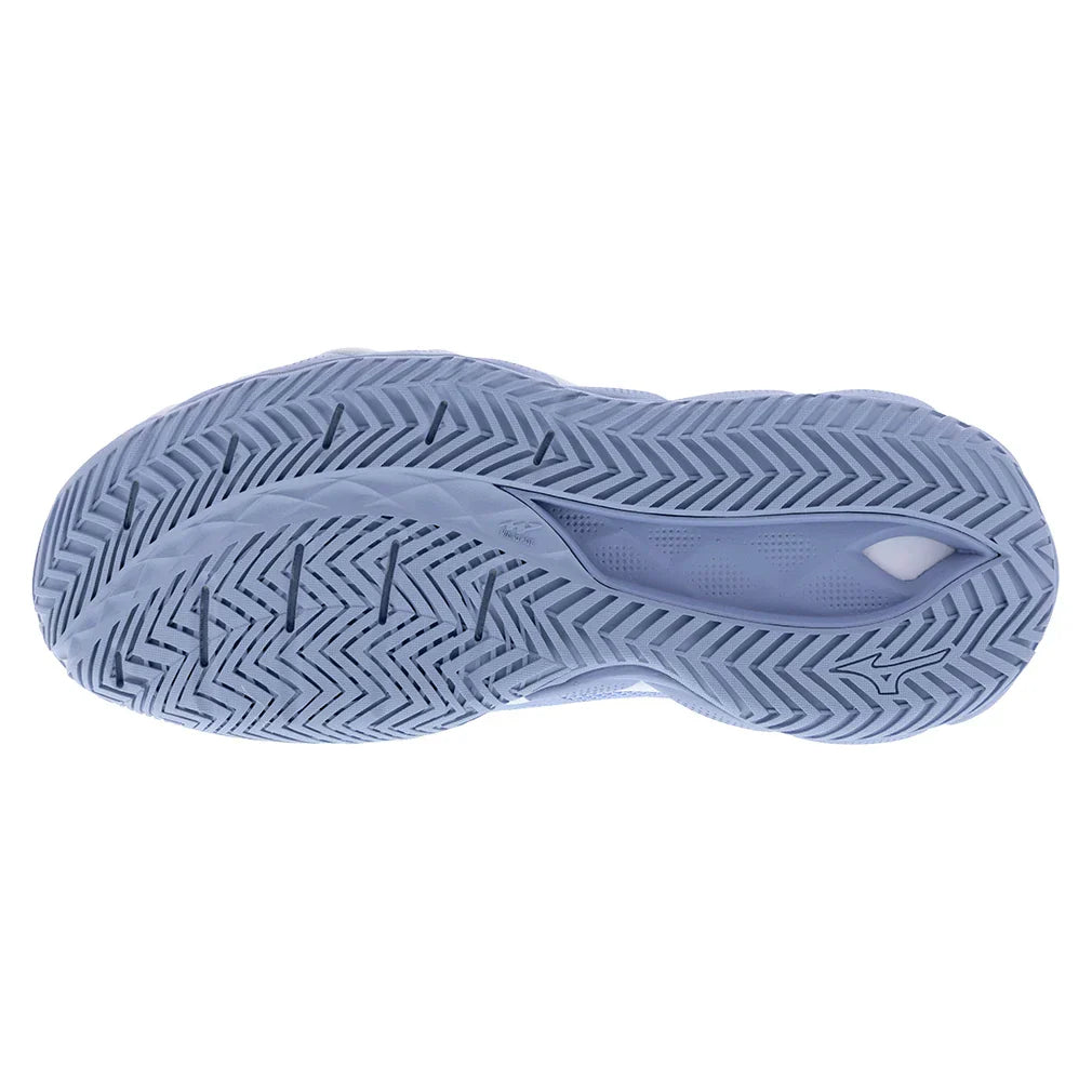 Women`s Wave Enforce Tour 2 Tennis Shoes Bel Air Blue and White MIZUNO