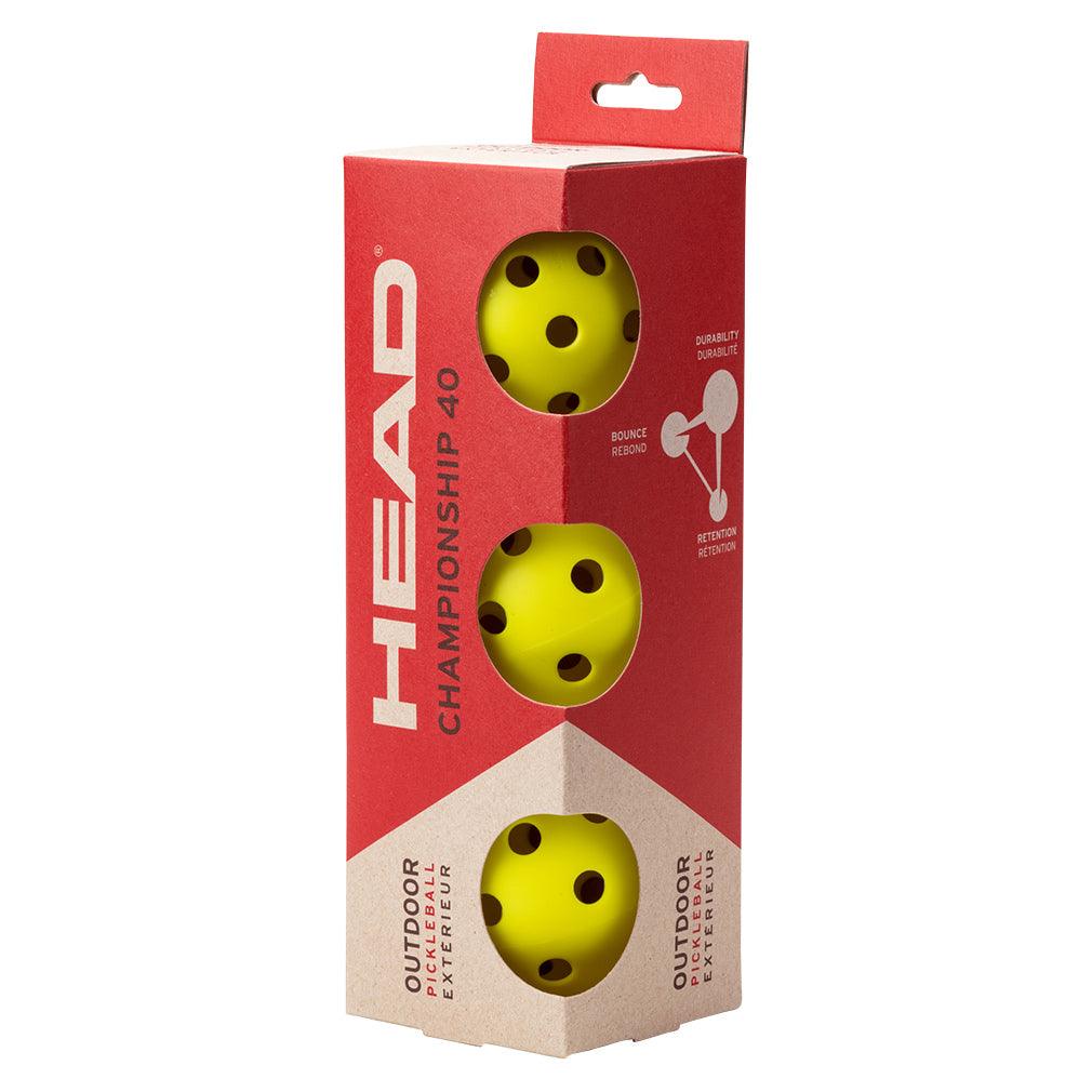 Championship 40 Outdoor Pickleballs 3 Pack HEAD Default Title