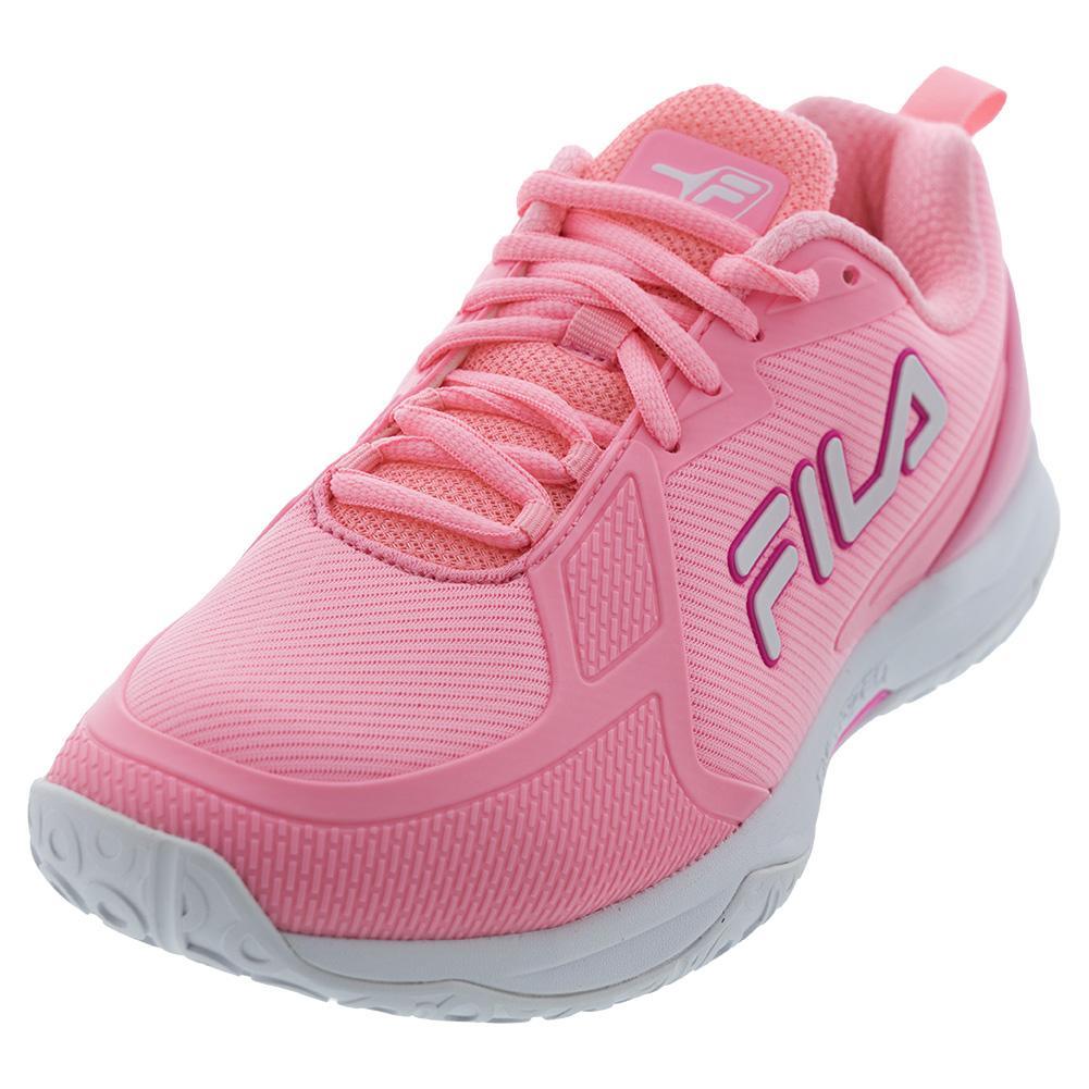 Womens Volley Burst Pickleball Shoes Cotton Candy and Knockout Pink WOMENS SHOES FILA 6.5