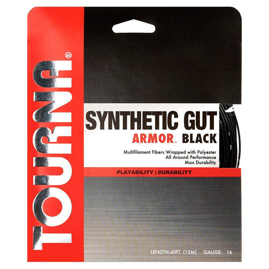Synthetic Gut Armour Tennis String Black Strings TOURNA 16