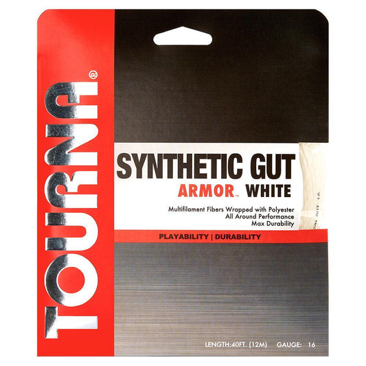 Synthetic Gut Armour Tennis String White Strings TOURNA 16