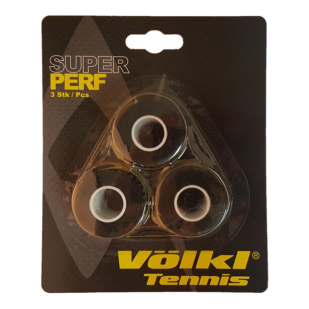 Super Perf Tennis Grip 3 Pack Grips VOLKL Black
