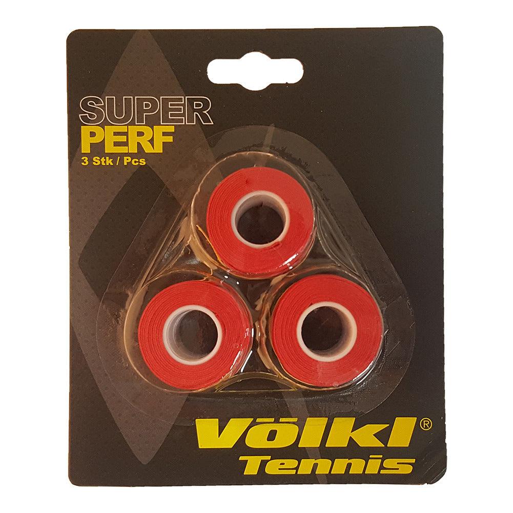 Super Perf Tennis Grip 3 Pack Grips VOLKL Red