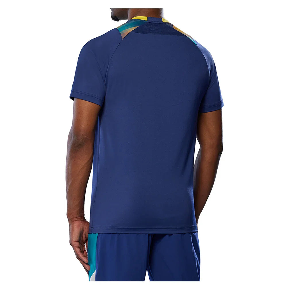 Men`s Shadow Tennis Tee Bellwether Blue MIZUNO