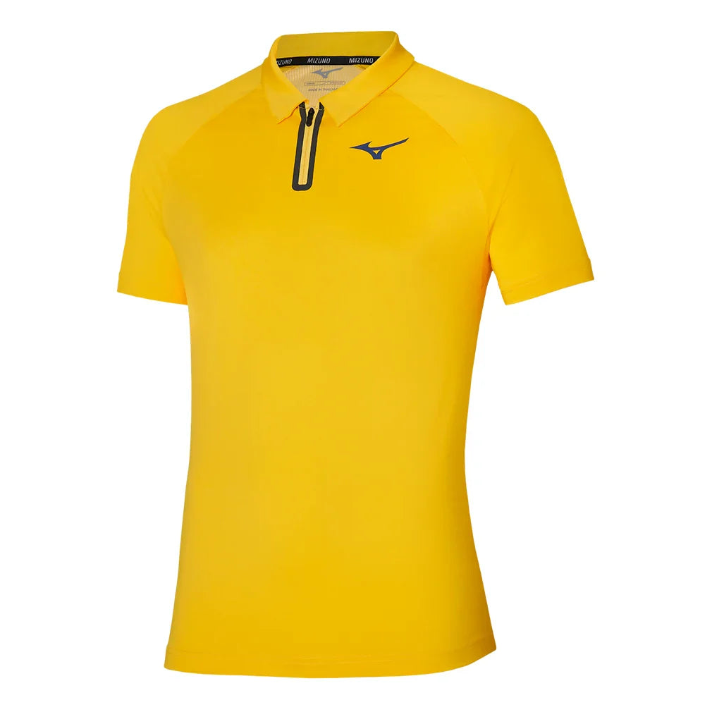 Men`s Shadow Tennis Polo Cyber Yellow MIZUNO S