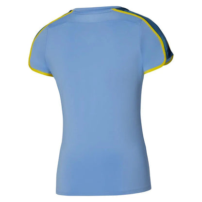 Women`s Printed Tennis Tee Bel Air Blue MIZUNO