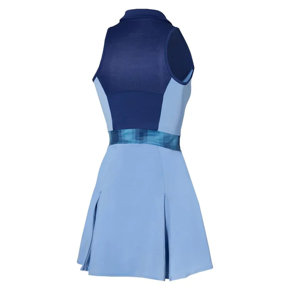 Women`s Printed Tennis Dress Bellwether Blue MIZUNO