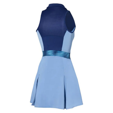 Women`s Printed Tennis Dress Bellwether Blue MIZUNO