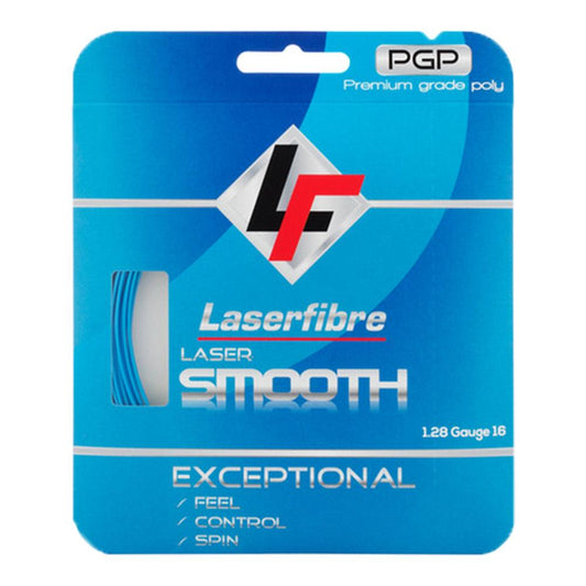 Laser Smooth 16G Tennis String Blue Strings LASERFIBRE Blue
