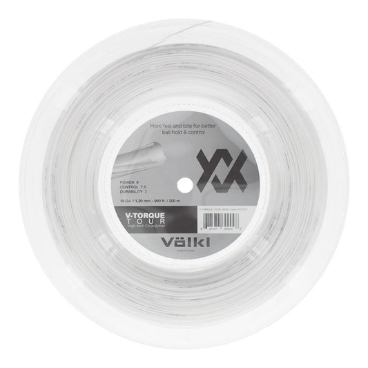 V-Torque Tour Tennis String Reel White Strings VOLKL 16