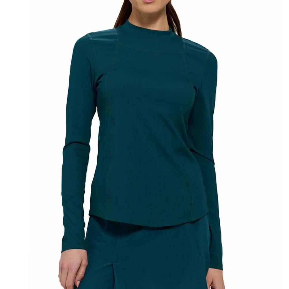 Women's Ridge Rise Up Tennis Long Sleeve Deep Green Womens Apparel LIJA