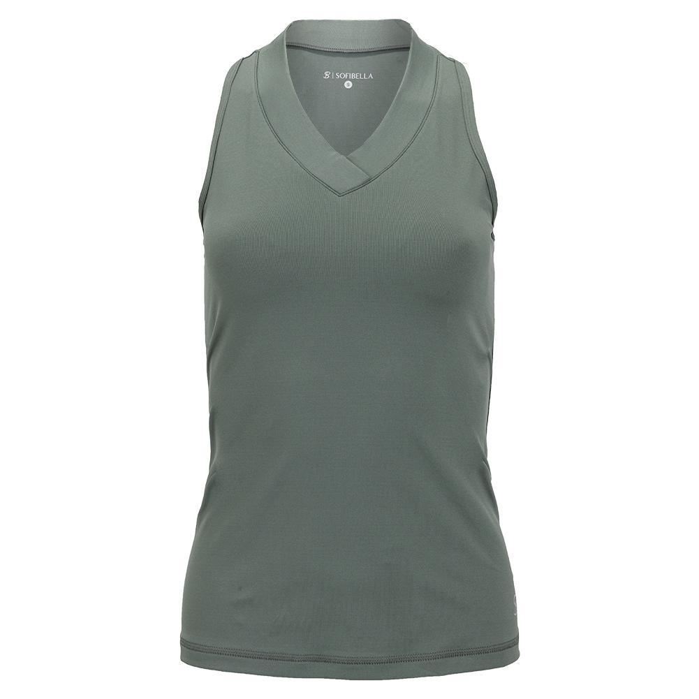 Women's UV Colors Racerback Tennis Tank Army Womens Apparel SOFIBELLA S