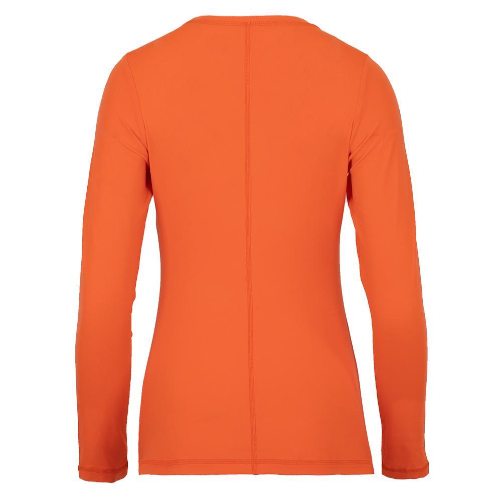 Women's UV Long Sleeve Tennis Top Womens Apparel SOFIBELLA Red L