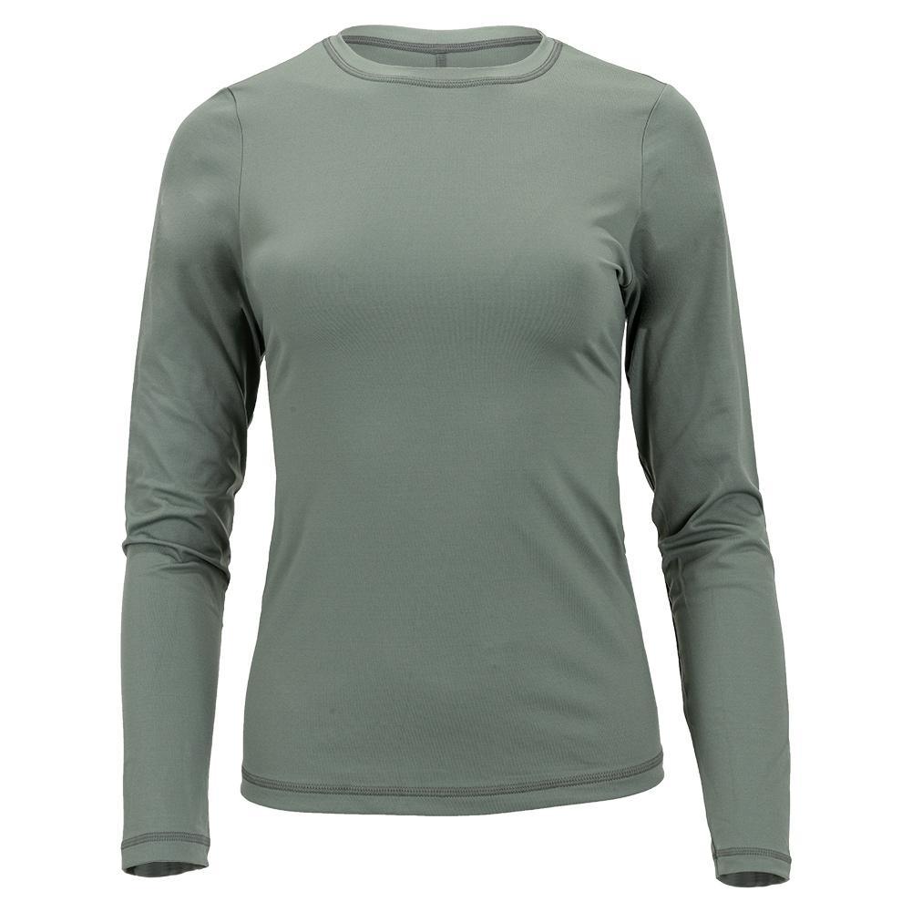 Women's UV Colors Long Sleeve Tennis Top Army Womens Apparel SOFIBELLA