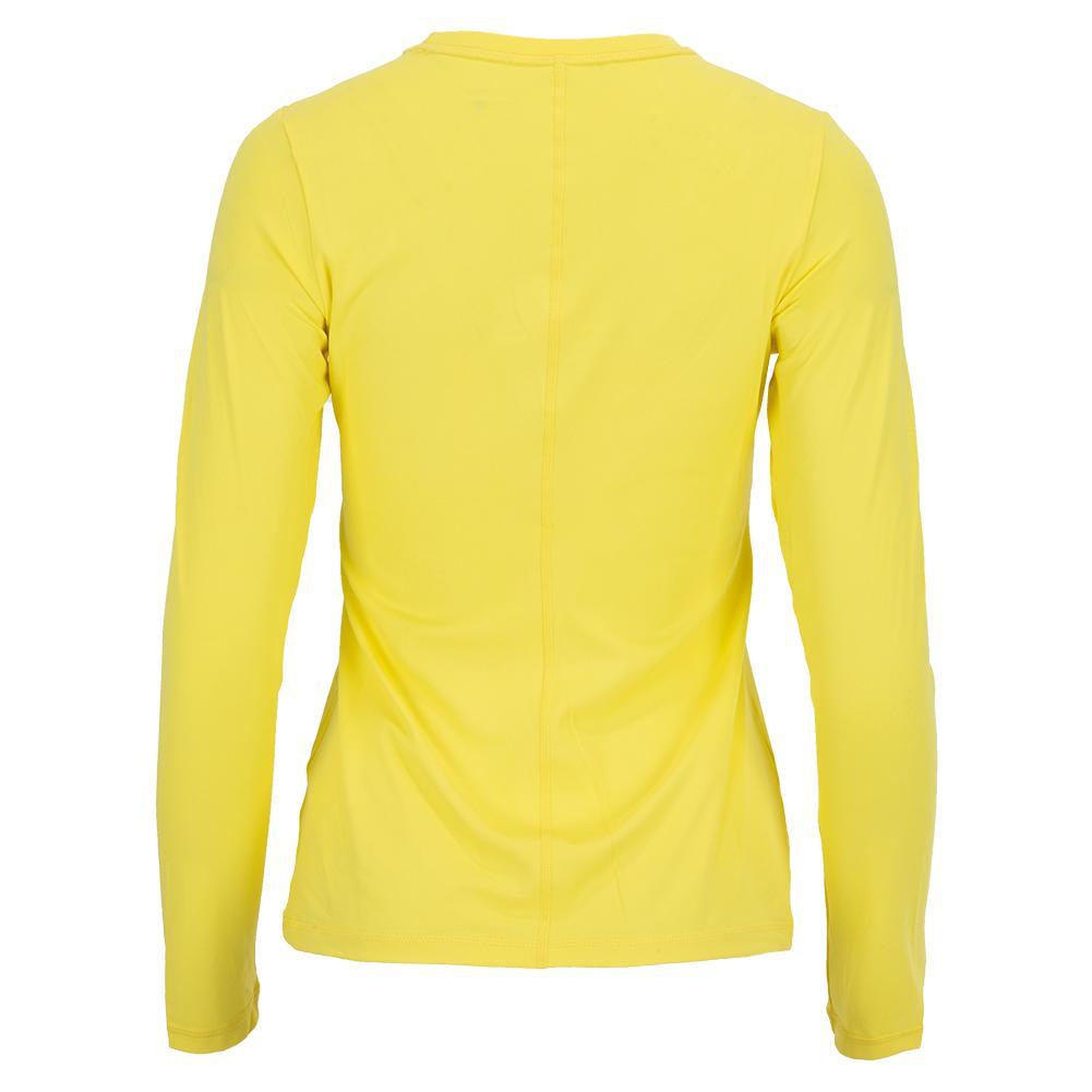 Women's UV Long Sleeve Tennis Top Sunshine Womens Apparel SOFIBELLA Yellow S