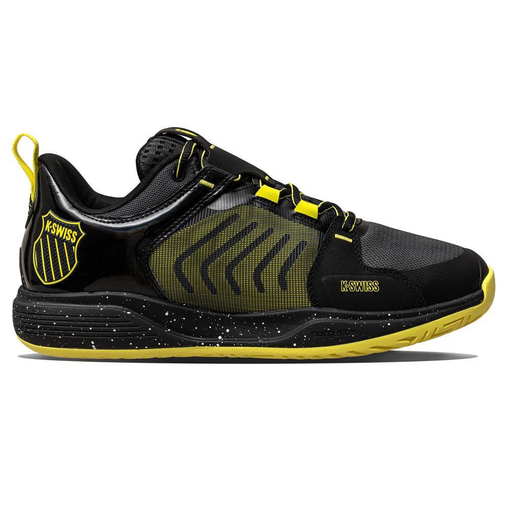 Men`s Ultrashot Team Tennis Shoes Black Dark Shadow TOP TENNIS SHOES K-SWISS