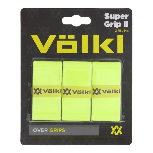 Super Grip II 3 Pack Tennis Overgrip Neon Yellow Other Accessories VOLKL Yellow