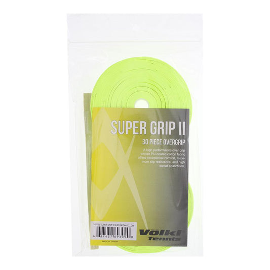 Super Grip II 30 Pack Tennis Overgrip Neon Yellow Other Accessories VOLKL Yellow
