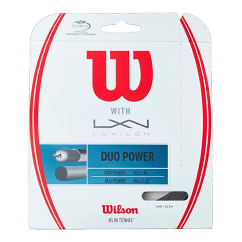 Duo Power Hybrid Tennis String Strings WILSON Gray