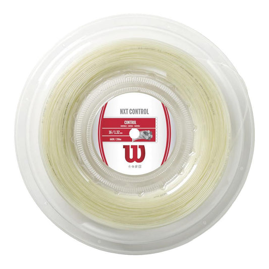 NXT Control 16G 200M Tennis String Reel Natural Strings WILSON White
