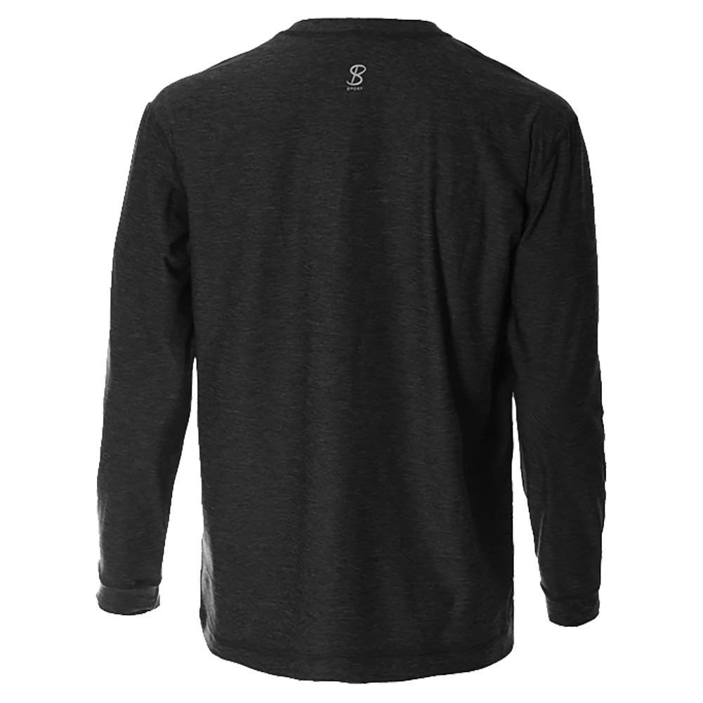 Men's SB Sport Classic Fit Long Sleeve Tennis Crew Black Training SOFIBELLA