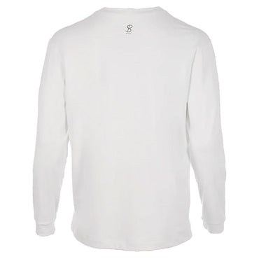Men's SB Sport Classic Fit Long Sleeve Tennis Crew White Training SOFIBELLA