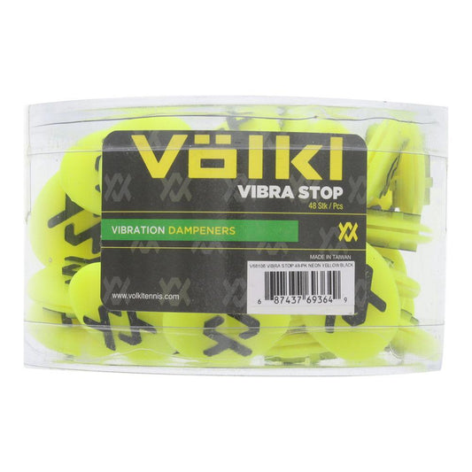 Vibrastops Tennis Dampeners 48 Piece Neon Yellow and Black Other Accessories VOLKL Yellow