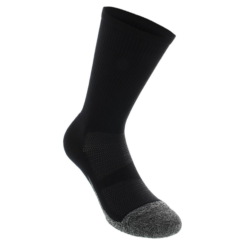 Elite Light Cushion Mini Crew Tennis Socks Black Socks FEETURES M