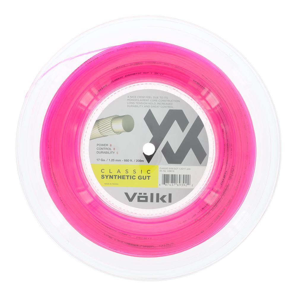 Classic Synthetic Gut Tennis String Reel Strings VOLKL Pink 16