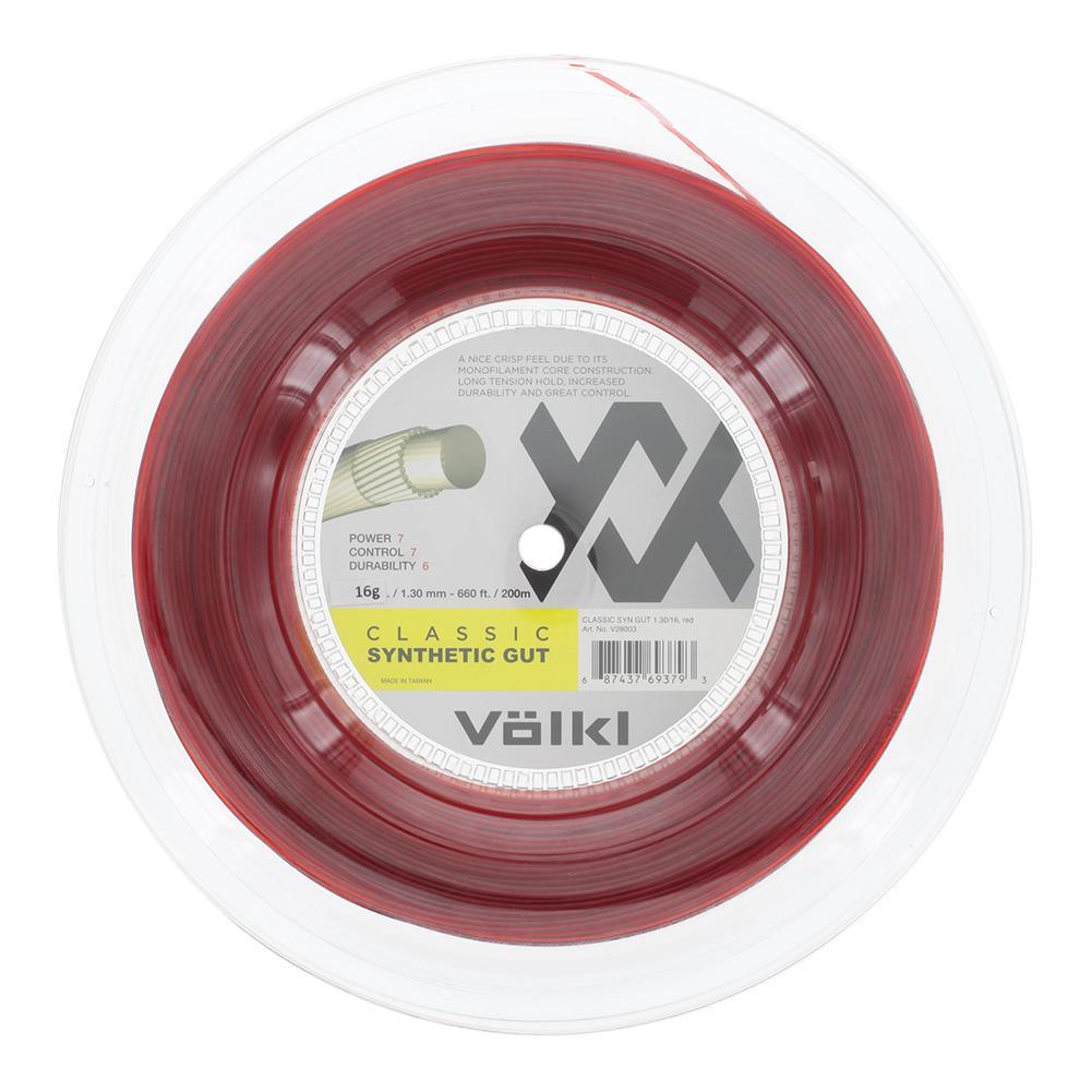 Classic Synthetic Gut Tennis String Reel Strings VOLKL Red 17