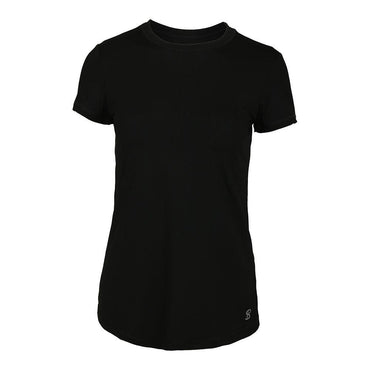 Women's Short Sleeve Tennis Top Womens Apparel SOFIBELLA Black XS